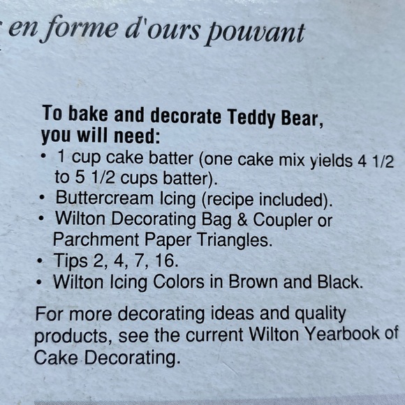 Wilton Mini Stand Up Bear Pan Birthday Cake Baking 2105-489 - Picture 7 of 11